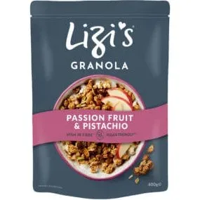 Lizi's Granola Müsli mit Passionsfrucht und Pistazien, 400 g