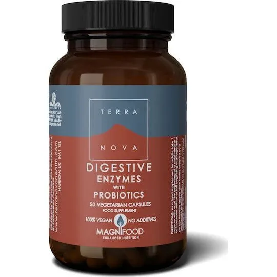 TerraNova Digestive mit Probiotika - 50 pflanzliche Kapseln