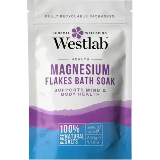 Westlab Magnesium-Flocken für das Bad, 800 g