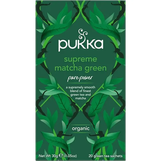 Pukka Supreme Matcha Green Bio-Tee, 20 Beutel à 1,5 g