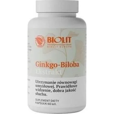 BIOLIT Ginkgo Biloba Extrakt mit Glycin, Carnitin & Vitamin E, 60 Stück