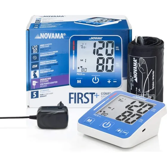 Novama First+ Oberarm-Blutdruckmessgerät mit Netzgerät