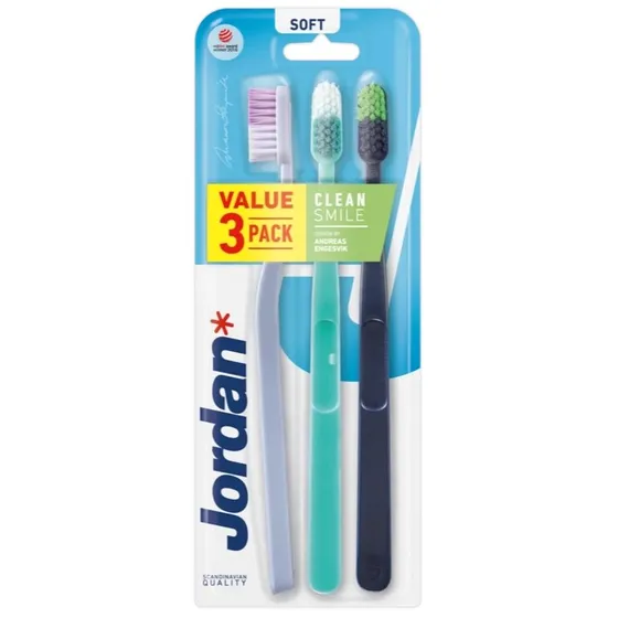 Jordan Clean Smile Zahnbürsten 3er Pack - Weich