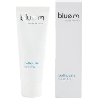 blue®m Fluoridfreie Zahnpasta mit Aktivsauerstoff, 75 ml, Blau