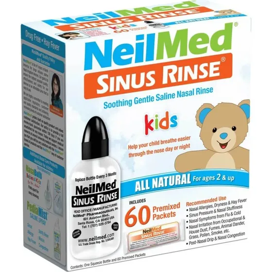 Sinus Rinse Pediatric Kit, Spüllösung für Kinder, 120 ml & 60 Sachets