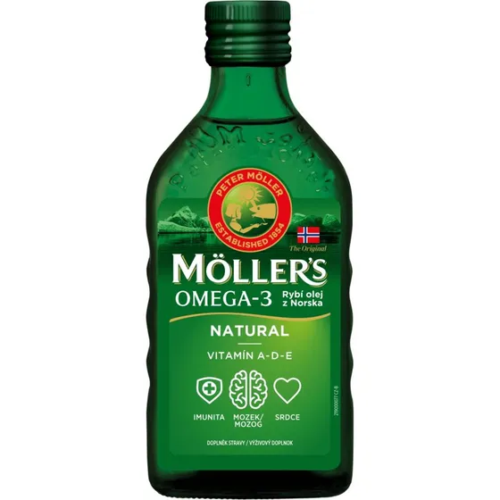 Möller's Omega 3 Fischöl Natur Lebertran 250 ml