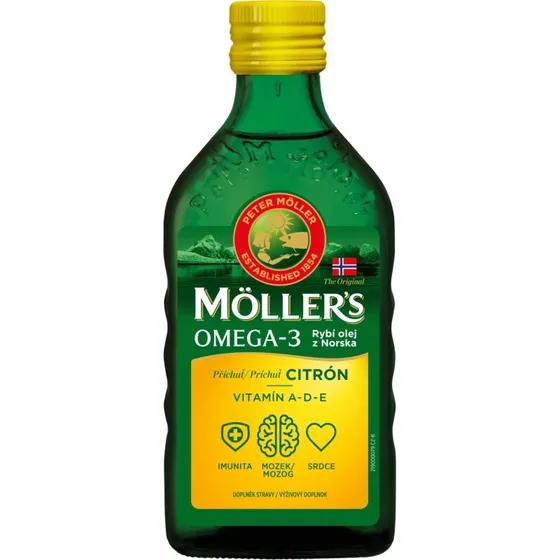 Möller's Omega 3 Fischöl Lebertran Zitrone 250 ml