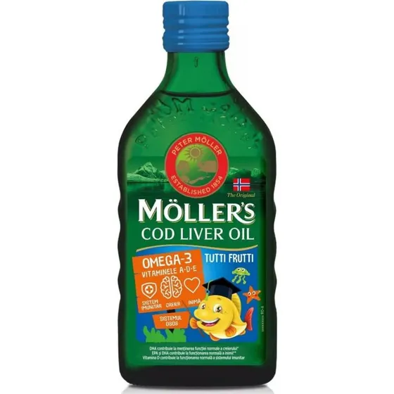 Möller's Omega-3 Lebertran Tutti-Frutti-Geschmack, 250 ml