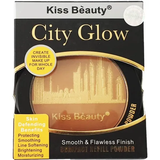 Kiss Beauty City Glow Compact Powder 03 Smooth & Flawless