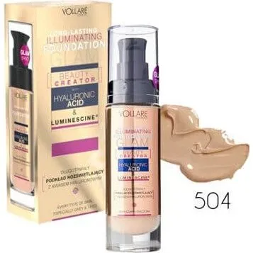 Vollare Illuminating Foundation mit Hyaluronsäure, 504 Natural Tan