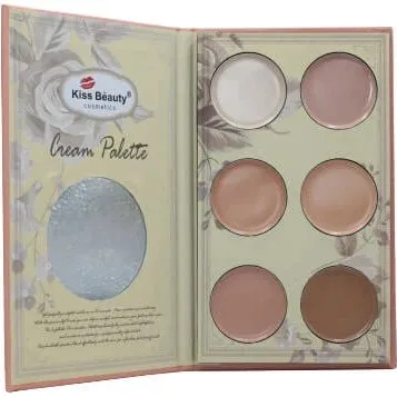 Kiss Beauty Konturpalette Nr. 1 (6 cremige Farbtöne)
