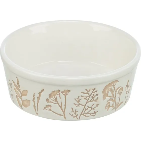 Trixie Keramiknapf Strukturmotiv 300 ml,  12 cm, wei/taupe