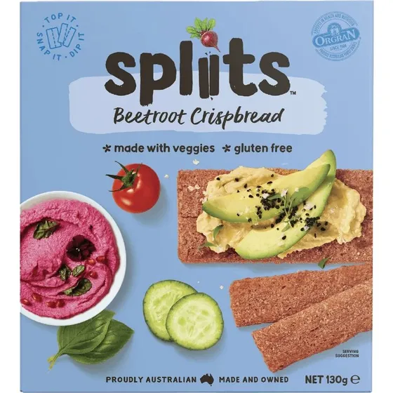 Spliits Getrocknetes Rote Bete Brot, 130 g, Orgran