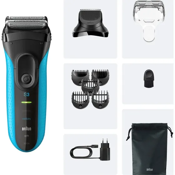 Braun Series 3+ 3010BT Elektrorasierer, Blau