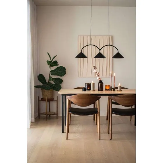 Globen Lighting Pendelleuchte Curve 3 Beige, 3-flammig, 95 cm