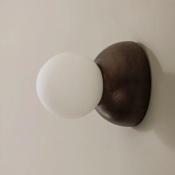 Globen Lighting Wandleuchte Torrano Eiche Braun 13 cm IP44