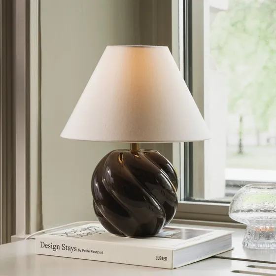 Globen Lighting Tischleuchte DAHLIA, beige/braun, 31 cm