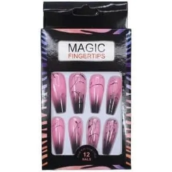 Magic Fingertips Set mit 12 künstlichen Fingernägeln, 03