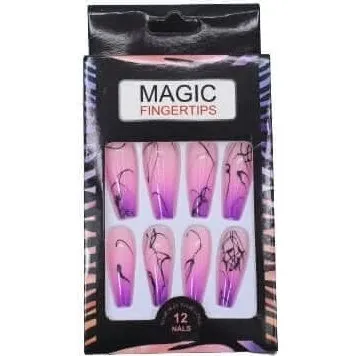 Magic Fingertips Set mit 12 künstlichen Fingernägeln, 02