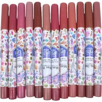 Miss Demi Lippenstift-Set, 12 Farben, Wasserfest & Feuchtigkeitsspendend