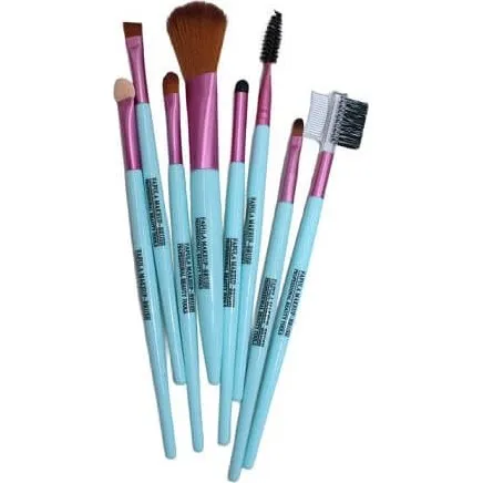 Makeup Pinsel Set, 8-teilig, Türkis