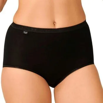 Sloggi Damen Basic Maxi Slip - Schwarz - Baumwolle
