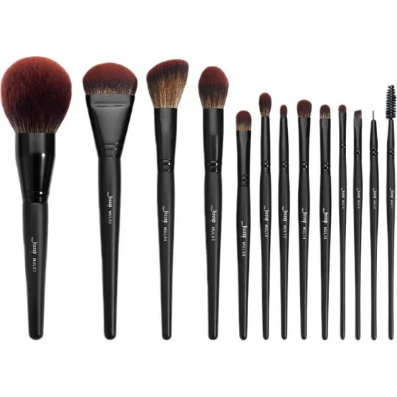 Jessup Makeup Lover Collection Phantom Black Schminkpinsel-Set, 13-teilig