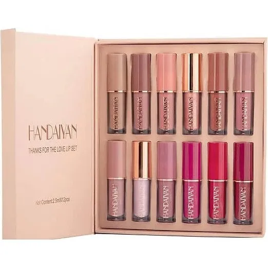 Handaiyan Thank For The Love Lippenstift-Set, 12x2,5ml