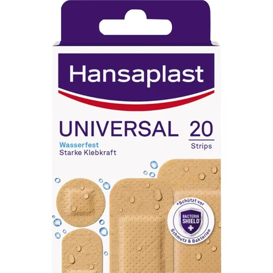 Hansaplast Universal Pflasterstrips, 20 Stck  wasserfest