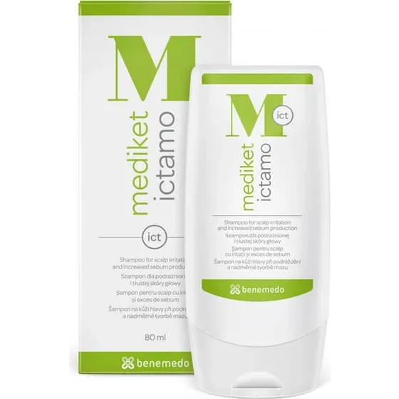 Benemedo Mediket Ictamo Shampoo für fettige Kopfhaut, 80 ml