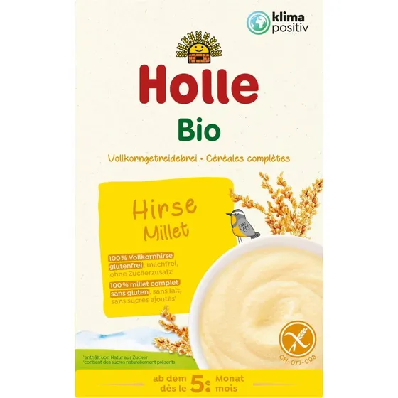 Holle Bio Vollkorn-Hirsebrei, milchfrei, ab 5 Monaten, 250 g