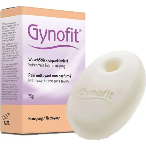 GYNOFIT Waschstück unparfümiert 75 g
