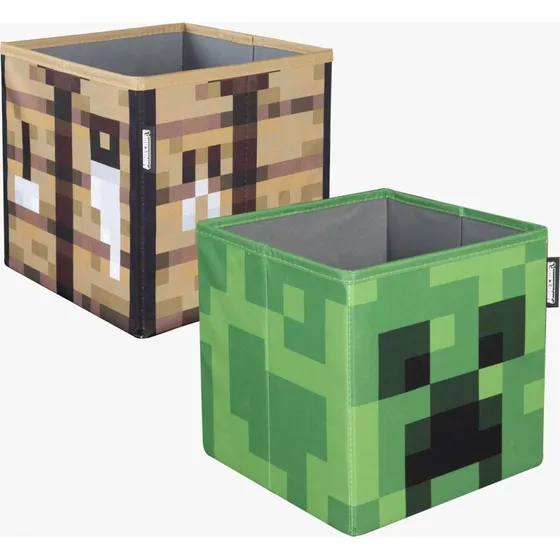 Minecraft Aufbewahrungsboxen 2er-Pack - Faltbare Spielzeugboxen