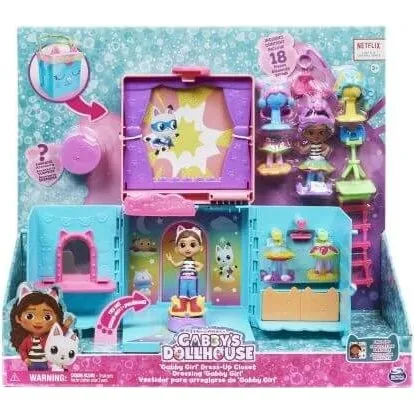 Gabby's Dollhouse Kleiderschrank Spielset mit 14 Zubehörteilen