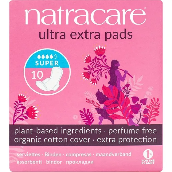 Natracare Ultra Extra Organic Night Absorbent, 10 Stück
