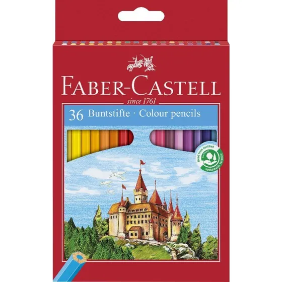 Faber-Castell Hexagonal-Buntstifte CASTLE, 36er Set