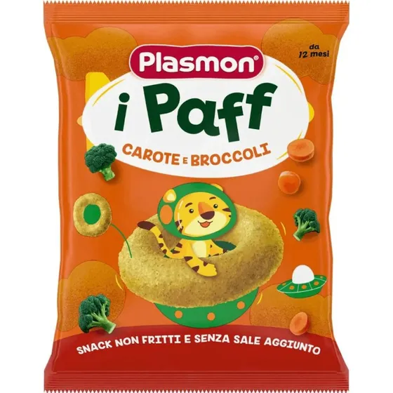Plasmon Baby Karotten- und Brokkoli-Puffs, 15g, ab 12 Monaten