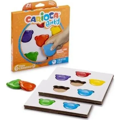 Carioca Baby Teddy-Wachsmalstifte, 6er-Set, ab 1 Jahr