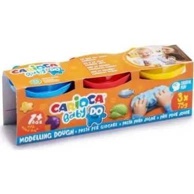 Carioca Leichte Spielknete Baby, 3 x 75g, ab 1 Jahr