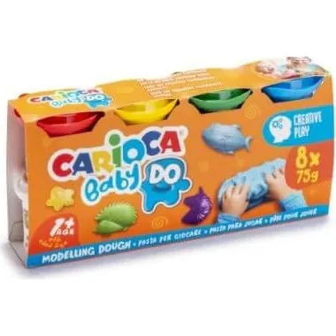 Carioca Leichte Spielknete Baby, 8 x 75g, ab 1 Jahr