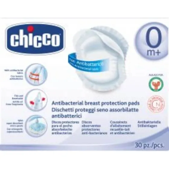 Chicco Antibakterielle Stilleinlagen, 30 Stück