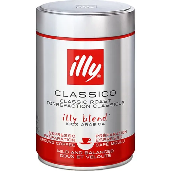 illy Classico Kaffee, 100% Arabica, gemahlen, 250g Dose