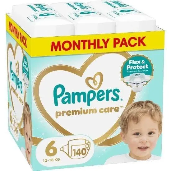 Pampers Premium Care Windeln Nr. 6 (13-18kg), 140 Stück