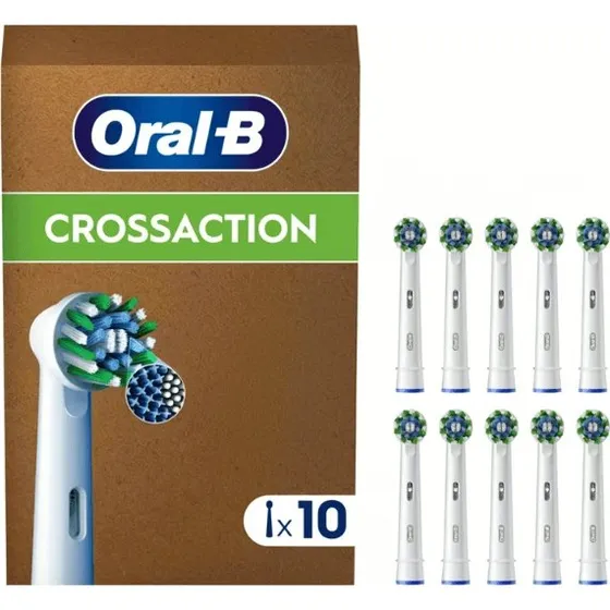 Oral-B Pro Cross Action Ersatzbürstenköpfe, 10 Stück, Weiß