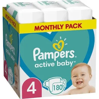Pampers Active Baby Windeln Nr. 4 (9-14kg) - 180 Stück