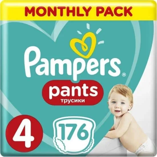 Pampers Pants Windelhosen Nr. 4, 9-15 kg, 176 Stück