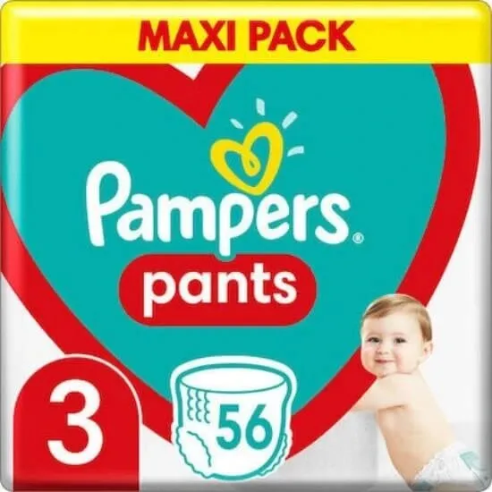 Pampers Pants Baby Windelhöschen Nr. 3 (6-11 kg) - 56 Stück