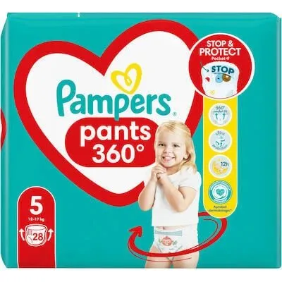 Pampers Pants 360° Babywindeln Nr. 5 (12-17 kg), 28 Stück
