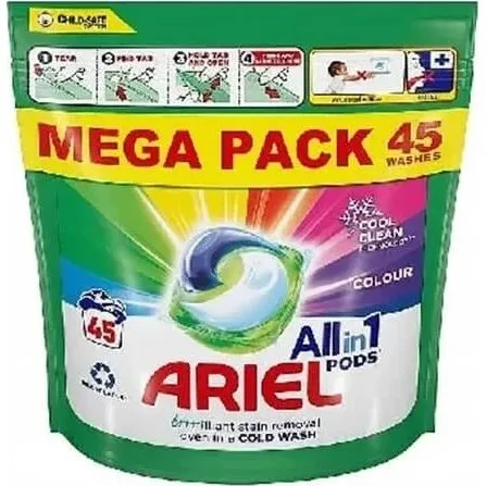 Ariel All in 1 Pods Farbwaschkapseln, 45 Stück