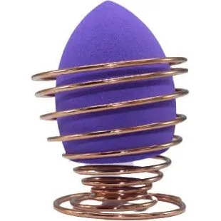 Make-up-Schwamm-Set mit Metallic-Halterung, Lila